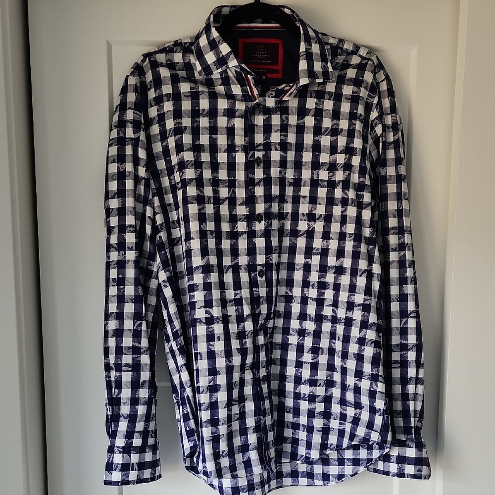 Hawes & Curtis Men's Blue Checkered Shirt